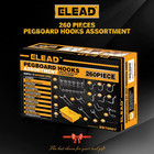 Elead 260 Piece Pegboard Hooks 1 8 And 1 4 Inch Peg Board Organizer Accessories 