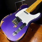 Relic Tele Electric Guitar Metallic Purple Color Maple Fretboard Alder Body