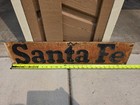 Vintage Old   Original Heavy Steel  santa Fe  Railroad Sign     Kansas Depot Pick