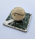 1920s Antique Vintage Baseball Cast Iron Paperweight Rare