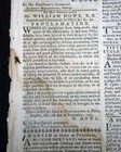 Rare Tory Revolutionary War W  General William Howe Proclamations 1777 Newspaper