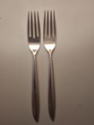 Silver Rhythm By International Sterling Silver Individual  Place Forks 7 5 