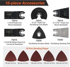 Oscillating Tool 5  oscillation Angle 4amp 7variable Speed W 16pc Blades