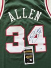 Ray Allen Signed Milwaukee Bucks Jersey Jsa Coa  34 Cletics Heat Nba Hof Rare 