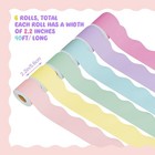 240ft Pastel Bulletin Board Borders  6 Rolls  Scalloped Trim Decor