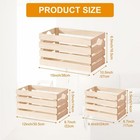 3 Pack Decorative Wood Crates Rustic Wooden Nesting Crates With Handles  Farm   