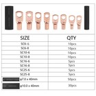 140pcs Battery Copper Ring Lugs Welding Terminals Wire Cable Crimp Connectors