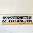Two Original Vintage Autocar-diesel Truck Emblem Nameplates - Please Read