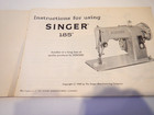 Vtg Singer Sewing Machine 185k3  Manual  Original 1958
