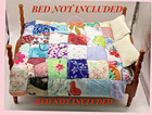 Dollshouse Bedding    Patchwork Cover   Multicoloured   Double Bed  1 12th Scale