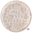 1885 Canada 5 Cents Large 5 - Vf ef - Cleaned Trend 145  Lot 13002