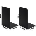 Black Metal Bookends  1 Pair Book Ends For Shelves  Book Holders For Family     
