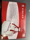 Singer Canvas Sewing Machine Carrying Case  White red With Red Handles