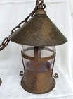 Vintage Arts   Crafts Hand-hammered Copper Porch Light