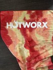 Hotworx Non-slip Microfiber Yoga Towel  Red yellow Tie-dye 24x72 In