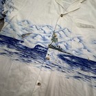 Vintage Malihini Shirt Mens Large White Hawaiian Retro 70s Aloha