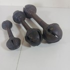 Antique Brass Handcrafted Jali Cut Rattle Bells Lot With 3 Tones