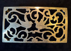 Vintage Brass Fireside Kettle Rest Trivet With Birds  Ball Claw Feet
