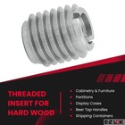 Knife Threaded Insert For Hard-wood  Stainless Steel Thread Inserts 1 4-20 In   