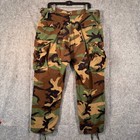 Vtg Military Pants Mens Large Short Camo Woodland Ripstop Hot Weather Combat