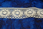 T5 - Lot Of Vintage Lace  Trim  White  20 Yards  2 Inches Wide