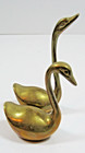 Vintage Mid Century Modern Brass Swan  Figures  Pair Set Of 2