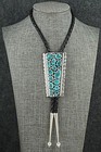Turquoise   Sterling Silver Bolo Tie - Martin Muskett