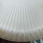 Vtg Large White Glass Atomic Swirl Round Saucer Semi-flush Ceiling Light Fixture