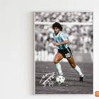 Diego Maradona Poster  Football Legend Wall Art  Soccer Fan Gift 24x36