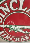 A sinclair Aircraft Porcelain Enamel Heavy Metal Sign Variation Double Side