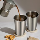 12 Pack 16oz Stainless Steel Pint Cups  Unbreakable Stackable Metal Drinking    