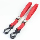 Motorcycle Tie Down Straps Auto Lock Transport Bike Van Trailer 1 8m X 25mm Pair
