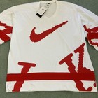 Nwt Nike Sportswear Club Hockey Oversized Men   s White red  Jersey Hv1137-100 Xl