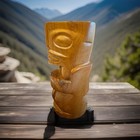 Vintage Tiki Totem Hand Carved Figure Koa Wood Mcm Polynesia Hawaii Art Figure