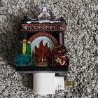 Christmas Plastic Night Light Fireplace W flickering Bulb 2010 