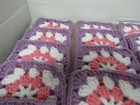 Lot Of 24  5     Colors Pink  Purple And White Crochet Floral Squares Blocks