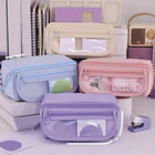 1pc Large Capacity Pencil Case Multi-compartment School Office Organizer - New
