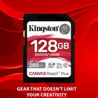 Kingston Canvas React Plus V60 Uhs-ii 128gb Sd Memory Card 2-pack Bundle