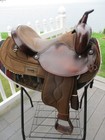 15   Full Qh Big Horn  250 Brown Leather   Cordura Western Barrel trail Saddle