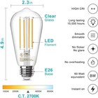 Led Edison Light Bulbs  E26 Dimmable Vintage Bulb  8w   60w Equivalent Warm