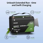 Okmo 12v 100ah Tm Lifepo4 Lithium Marine Trolling Motor Battery With Bluetooth