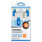 Blue Universal 3 5mm Earbuds Handsfree Remote Control With Mic  Stereo Headset