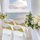 Spandex Chair Sashes Bands 50pcs Stretch Chair Ties Bows With Buckle Slider For 