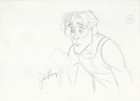 Disney Atlantis Animation Drawing Milo Thatch Signed Artist John Pomeroy  2001