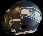 Frank Clark Seattle Seahawks Game Worn Used Helmet 12 31 2017 - Seahawks Coa