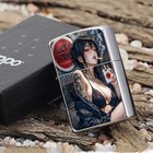 Zippo Lucky Strike Japan Anime Vintage Style Girl Lighter  Fine Art Design