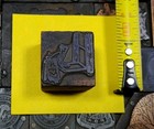 Antique Vtg Woman Washing Window Letterpress Print Type Ornament Cut Stamp Block