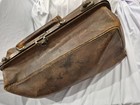 Antique Doctor Physician House Call Medical Bag Large Brown Leather Pre-1930   s