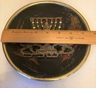 Vtg Brass Judaica Wall Plate Handmade With Menorah   2 Lions Pattern 8 w Signed