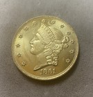1861 Civil War Coin Confederate States Of America  20 Dollar  Gold Restrike